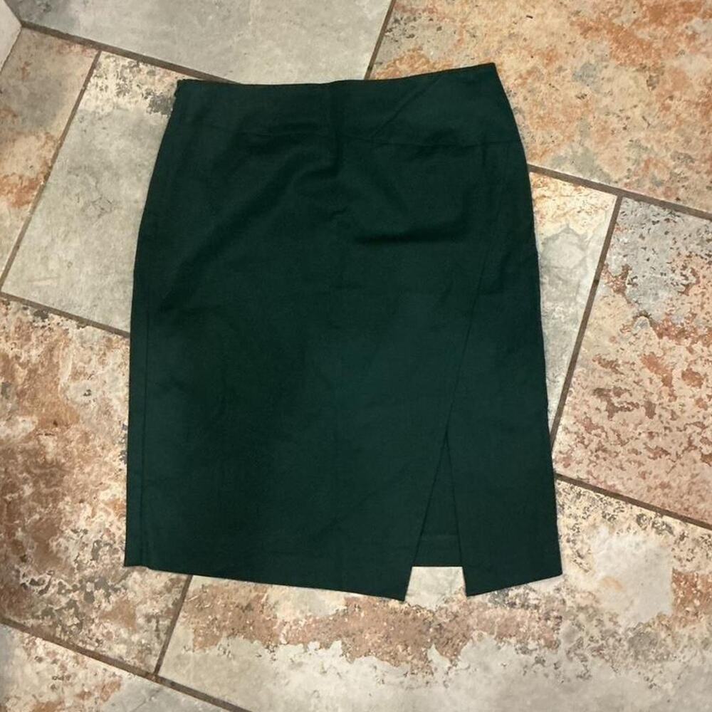 Forest Green Midi Skirt, Womens L, Side Zip Closure Y2K Academia Whimsigoth